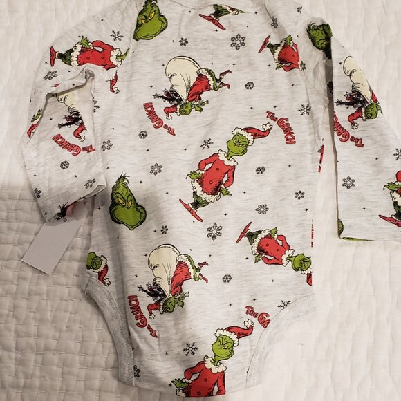 NWT: Dr. Suess- The Grinch Christmas Baby Long Sleeve Body Suits 18 months - Picture 4 of 4